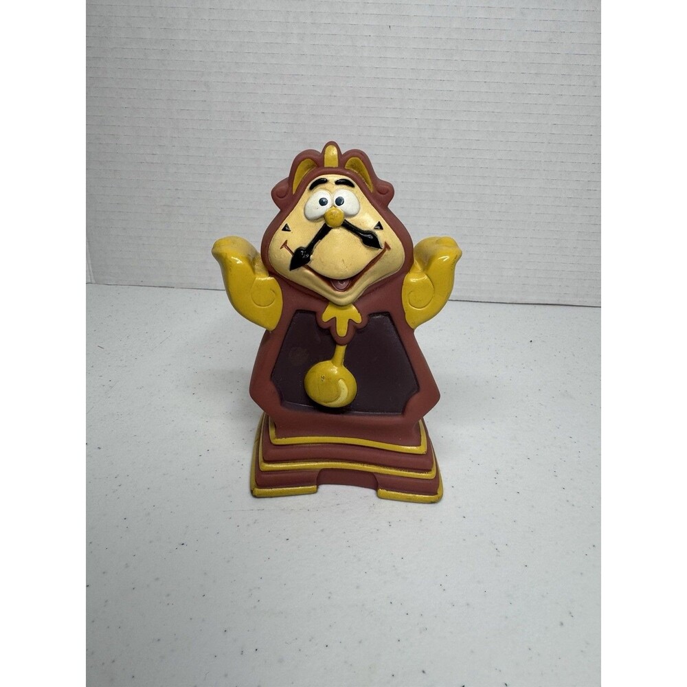 VTG 1992 Pizza Hut Beauty & the Beast Cogsworth Disney Silicone Hand Puppet Toy